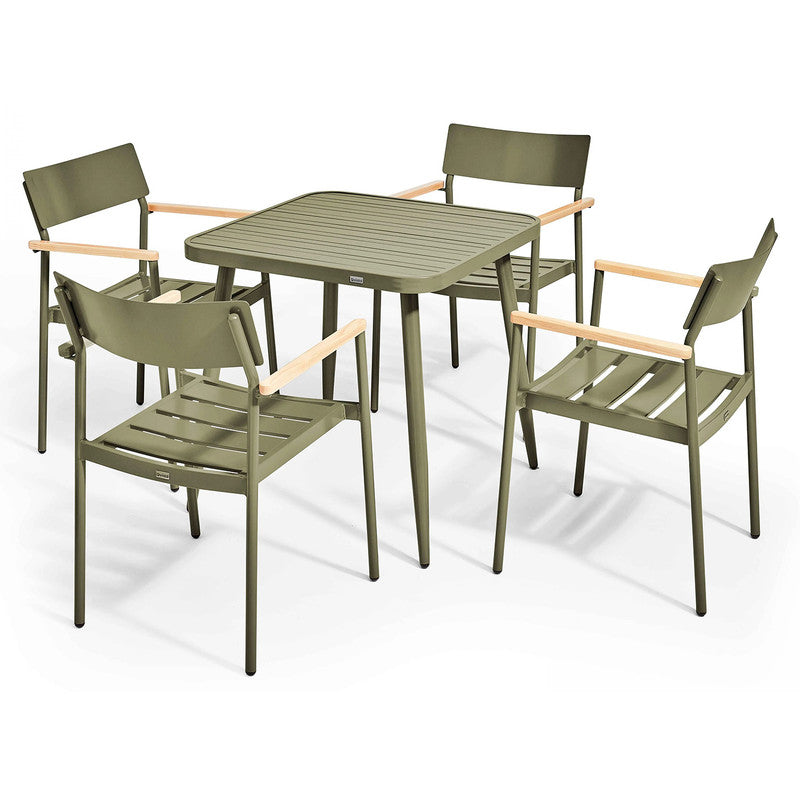 Brivo Garden Table and 4 Armchairs Set
